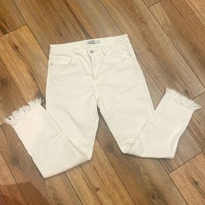 Just Black White Cropped Jeans